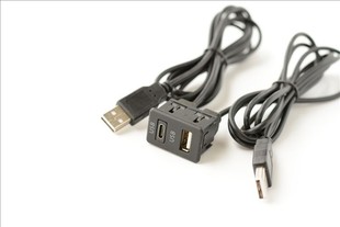 Car modification socket aux socket usb socket audio modification accessories USB extension cable with 3.5mmusb Port