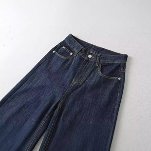 Low Waist Wide Leg Original Color Jeans Women's 2024 Autumn New American Style Retro Dosing Lazy Straight Casual Pants