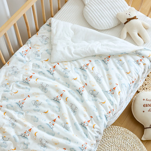 Newborn baby summer cool quilts baby bamboo fiber ice silk cool feeling quilts kindergarten nap blanket children's air conditioning quilts
