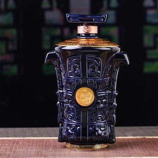 Jingdezhen Wine Bottle Empty Bottle Bulk Liquor Bottle Wine Jug 2kg Household Ceramic Wine Bottle Gift Box Decoration