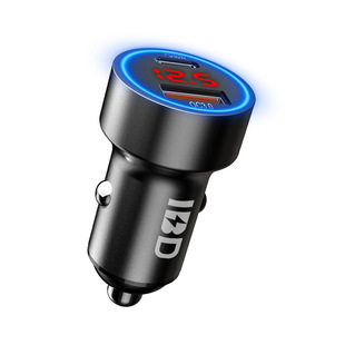 QC3.0 + PD fast charge 5A cigarette lighter car charger digital display car charger mobile phone fast charge car charger
