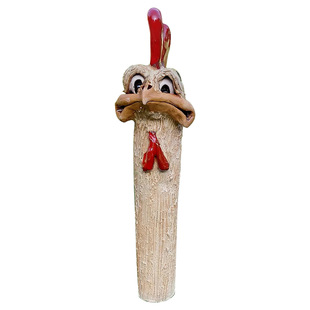 Cross-border New Products Outdoor Decorative Ostrich Head FUNNY Hidden CHICKEN Resin Crafts