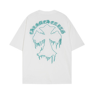 Chrome Heart 24 New Crowe Summer Chao Brand Short-sleeved European and American Street Men's and Women's Half-sleeved T-shirts