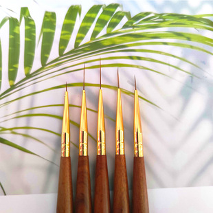 Japanese style sandalwood nail brush drawing pen phototherapy brush new tool suit nail salon special red noble wood