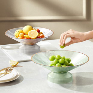 Light Luxury Fruit Plate Household Living Room Coffee Table Candy and snack Plate High-value Fruit Plate Drainable Large Capacity Plastic Plate