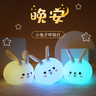 Hot Jade Rabbit Nightlight Mini Girls Heart Ins Small Table Lamp Children's Gift Business Gift Mold Opening Customization