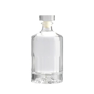 Thickened Mountain Bottom Crystal White Material Glass Foreign Wine Whiskey Bottle Transparent Fruit Wine Bottle Sealed Bottle Home-brewed Grape Bottle
