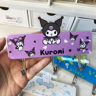 Дверной крючок Sanrio Pacha Dog Coolomi Крючок для ванной милый акриловый бесшовный крючок без перфорации