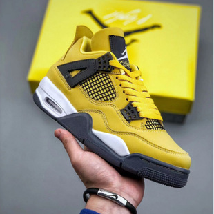 Putian Shoes Company Уровень трансграничной AJ4 Большой парижский серый кролик черный кот электрическая мама желтая электрическая посеребренная Джо 4 мужская и женская спортивная корзина