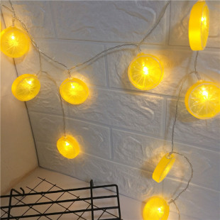LED battery box lemon light string USB battery fruit shape summer party birthday decoration Internet celebrity background wall