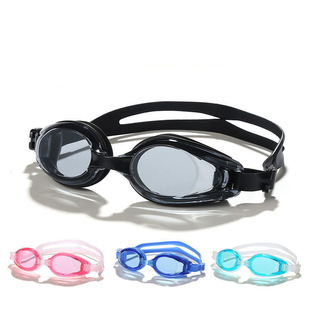 Cross-border for men and women flat goggles anti-fog silicone clear swimming goggles adult swimming goggles blank box