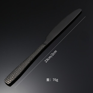 Stainless steel snake pattern knife, fork and spoon tableware hotel household western tableware steak knife restaurant dessert spoon 5-piece set wholesale