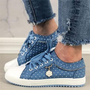 Cross-border foreign trade plus size 2024 new students solid color casual flat deep mouth lace canvas shoes tide a generation of hair