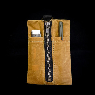 Outdoor Tactical Pocket Kit Canvas EDC Survival Tools Storage Bag Camping Small Flashlight Storage