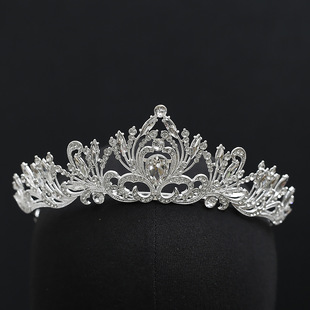 Crown Tiara Bride Rhinestone Crown Wedding Yarn Ceremony Costume Eighteen Years Old Adult Ceremony Birthday Princess Hair Accessories Children