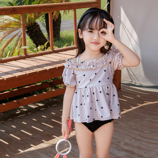 2024 New Children's Swimwear Girl Split Cute Foreign Style Baby Princess Baby Swimwear Girls' Children's Swimwear