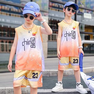 Chinese Team Children's Basketball Clothes suit Children's Jersey Kindergarten Boys and Girls Quick-drying Competition Clothes Printed