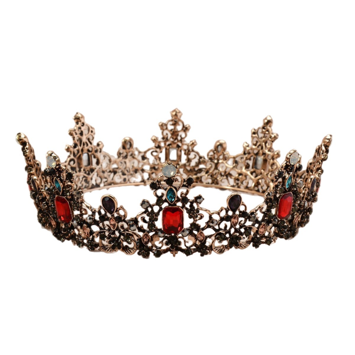 Hot-Selling European and American Alloy Large Crown Shooting Crown Etiquette Wedding Planning Hair Crown Headdress