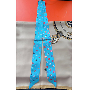 Long Small Silk Scarf Tie Tote Bag Tie Fashion Scarf All-match Belt High Quality Hair Band Decoration Wholesale