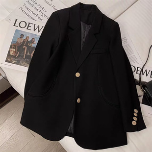 2024 Spring and Summer New brown Suit Jacket Women's High Sense Korean Elegant Loose Casual Shoulder Suit