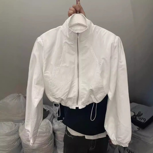 South Korea East Gate Summer New Vertical Collar Drawstring 2024 New Short Long Sleeve Jacket Sports Jacket Sun Protection Clothing