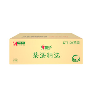 DT3100 Heart-to-Heart Printing Tea Classic Series 100 Three-Layer Plastic Paper Face Towel Paper 18 Pack/Case M Size