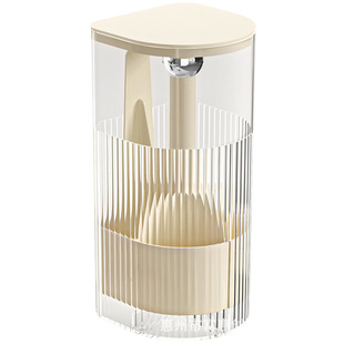 Cosmetic Brush Storage Cylinder Pressing Dust-proof Advanced Dressing Table Eyebrow Pen Paint Storage Rack Automatic Lifting Brush Bucket