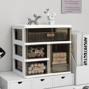 Desktop Large Capacity Storage Box Dressing Table Top Skin Care Finishing Rack Student Stationery Multi-Layer Drawer Storage Box