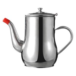 Household Kitchen Stainless Steel Oil Pot Anshi Pot Soy Sauce Bottle Vinegar Pot with Filter Net and Lid Oil Pot Small Oil Bottle