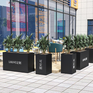 Stainless Steel Outdoor Flower Box Iron Partition Balcony Courtyard Planting Flower Groove Municipal Milk Tea Shop Outdoor Flower Rack