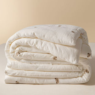 Q3YA Double-layer Yarn Quilt Winter Quilt Soybean Fiber Quilt Core Spring and Autumn Quilt Cotton Quilt Dormitory Single Four-season Cotton