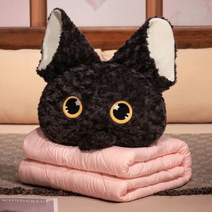 Симпатичная кошка подушка одеяло двойного назначения автомобильная подушка складная спинка офиса сиестное одеяло два в одном