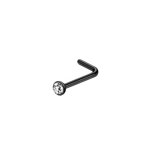 Micro-inlaid zircon mini nose nail s rod l rod straight rod European and American exquisite nose ring peach heart earring piercing jewelry wholesale