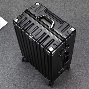 Large Capacity Trolley Case Aluminum Frame Luggage Unisex Suitcase Password Box Quiet Universal Wheel Light Body