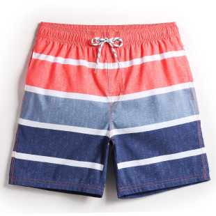 Beach Pants Men's Summer Sports Seaside Vacation Hot Spring Swimming Shorts Loose Plus Size Swimsuit with Lining Fashion