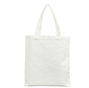 canvas bag custom logo portable ribbon printing white advertising environmental protection shopping student art canvas bag diy