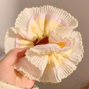 Colorful Fairy Oversized Bubble Mesh Double-Layer Scrunchie Lace Hair Accessory High-End Bun Hair Tie
