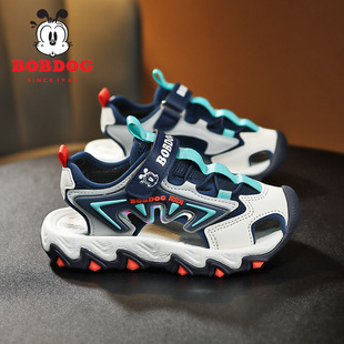 Babu Bean Boys Baotou Sandals 2025 Summer New Children's Boys Soft Sole Non-slip Children's Beach Shoes