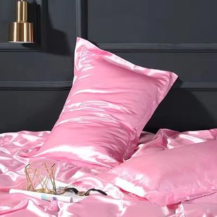 Clearance double-sided pillowcase mulberry silk satin pillowcase a pair of single cool pillow 48 × 74cm