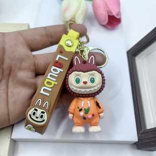 Cross-border new labubu cloth key chain student schoolbag pendant cute bag ornaments exquisite small gifts