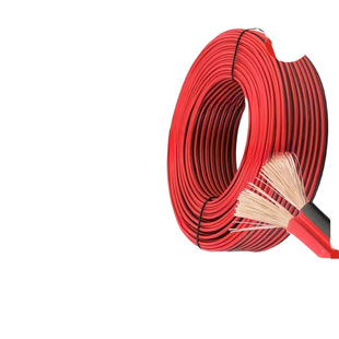 Black red line double core cord home appliance decoration car horn audio modification D lamp monitoring power cord factory wholesale