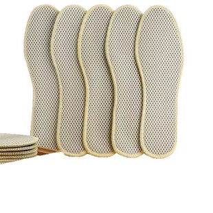 Bamboo Charcoal Herbal Fragrance Deodorant Deodorant Sweat Absorbing Insoles Summer Sports Shock Absorbing Breathable Insoles for Men and Women Soft Sized Comfortable