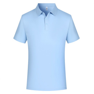 Ice silk anti-wrinkle polo T-shirt T-shirt custom printed logo corporate group building lapel short sleeve group work clothes