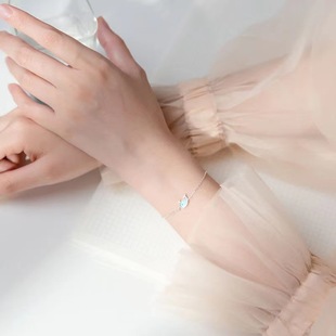 Blue whale bracelet girls' high-grade non-fading enamel drop glaze bracelet jewelry popular dolphin bracelet Silver