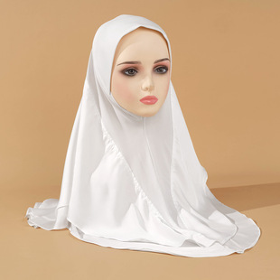 Cross-border 2024 summer new Malay headscarf crystal hemp soft brim double satin scarf in stock wholesale