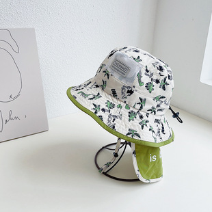 Baby Breathable Sunscreen Hat Children's Sunshade Sun Hat Boys and Girls Summer Thin Large Brim Outdoor Fisherman Hat