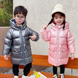 Winter Children's Down Jacket Mid-length Down Jacket for Boys and Girls Children's Down Jacket for Babies' Outer Wear Thickened Wash-free Jacket