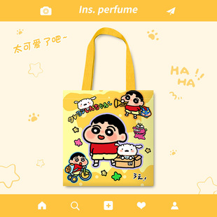 Canvas Bag 2024 Women's Cartoon New Large Capacity Robust Cloth Bag for Class and Work Single Shoulder Commuter Bag Handbag