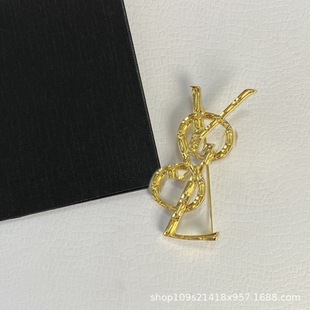 On the version of the real shot holy family letters YS classic bamboo brooch women's fashion retro pin brooch women's factory direct sales
