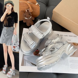 Thick-Soled Platform Sandals for Women 2025 New Summer Outer Wear Fairy Style with Skirt Student Fashion Elegant Sports Sandals